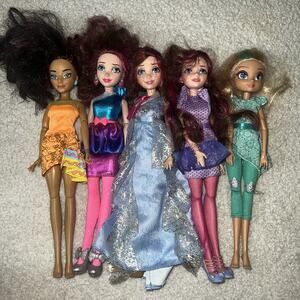 Lot Of 5 Disney Descendants Neon Lights Ball Bundle Jane Auradon Jordan Darlings